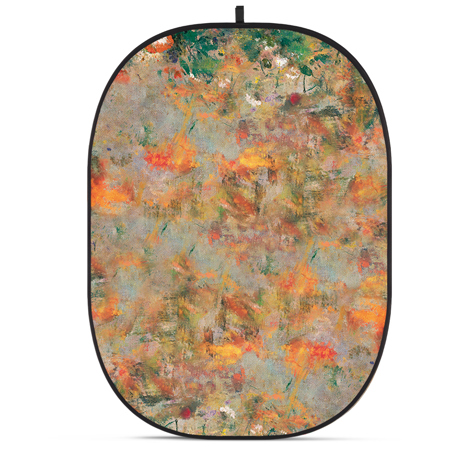 Glow CBA-PF0004 5x6.5' Fabric Collapsible Backdrop, Floral Painting