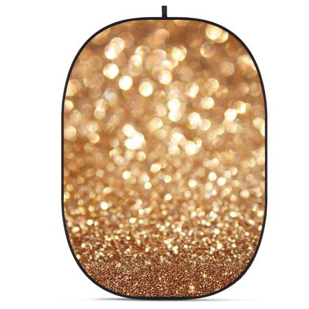 Glow CBA-TB0003 5x6.5' Fabric Collapsible Backdrop, Bokeh Textured
