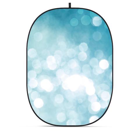 Glow CBA-TB0008 5x6.5' Fabric Collapsible Backdrop, Bokeh Textured
