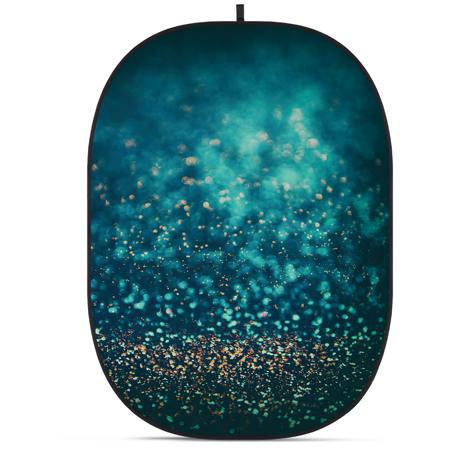 Glow CBA-TB0012 5x6.5' Fabric Collapsible Backdrop, Bokeh Textured