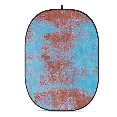 Glow CBA-WR0005 5x6.5' Fabric Collapsible Backdrop, Rusty Wall