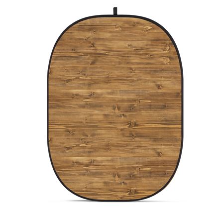 Glow CBA-WW0009 5x6.5' Fabric Collapsible Backdrop, Wooden Wall