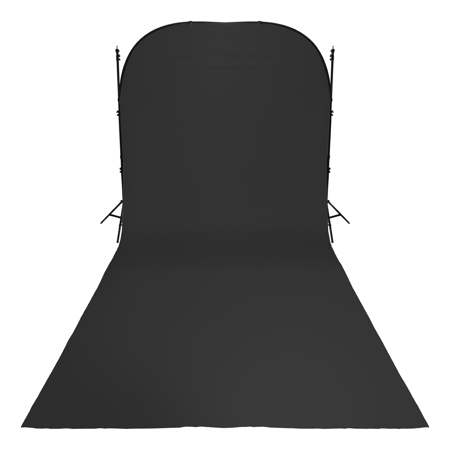 Glow Super Collapsible Background - 8 x 16' (Black)
