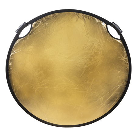 Glow Circular Collapsible Reflector with Handles (42", Gold/White)