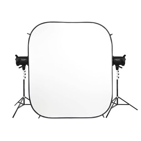 Glow 6x7' HiGlow Illuminated White Background Kit With Monolights & Stands