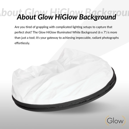Used Glow 6x7' HiGlow Illuminated White Background OB
