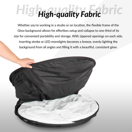 Used Glow 6x7' HiGlow Illuminated White Background OB