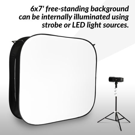 Used Glow 6x7' HiGlow Illuminated White Background OB