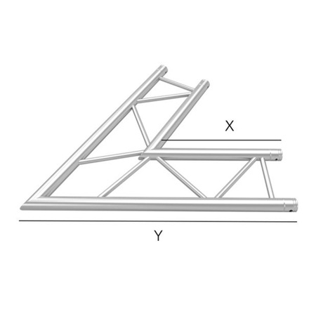 Global Truss 3.28' (1.0m) 2 Way 60 Degree Horizontal Corner