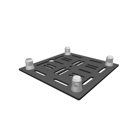 Global Truss 12x12" Multi-Function Al Base Plate for F34 Square Truss, Black