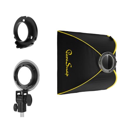 Glow ParaSnap 24x24" Square New Generation SterlingFibre Softbox with OTA-F1 Nanlite Forza 60W Adapter