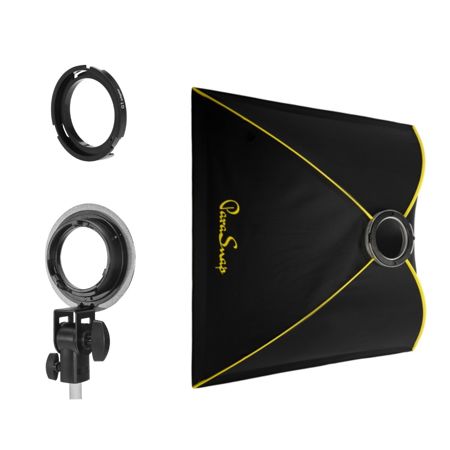 Glow ParaSnap 40x40" Square New Generation SterlingFibre Softbox with OTA-G1 Flashpoint XPLOR 300 Pro, Godox ML60 Adapter