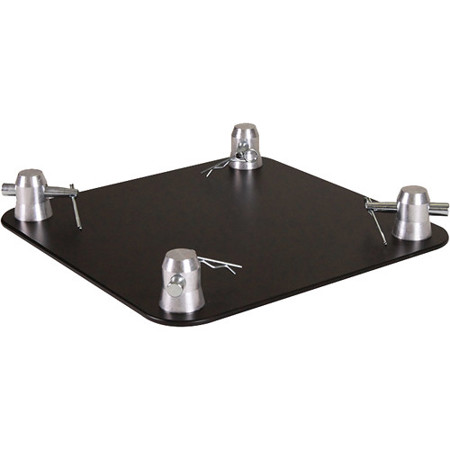 Global Truss 12"x12" Aluminum Base Plate for F34 Square Truss, Black Powder Coating