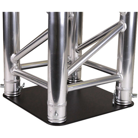 Global Truss 16x16" Aluminum Base Plate for Square Truss, Black Powder Coat