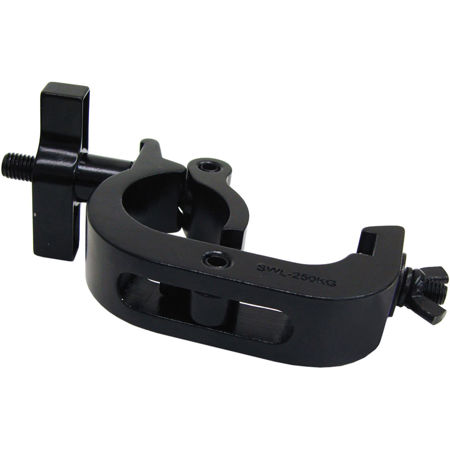 Global Truss Powder Coat Heavy Duty Hook Style Clamp, Black