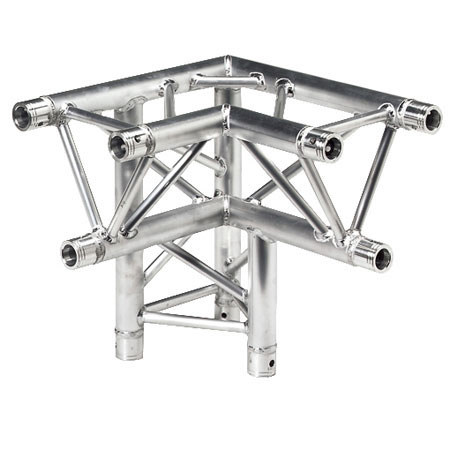 Global Truss 1.64' (0.5m) 3 Way 90 Degree Left Triangular Corner, Apex Down
