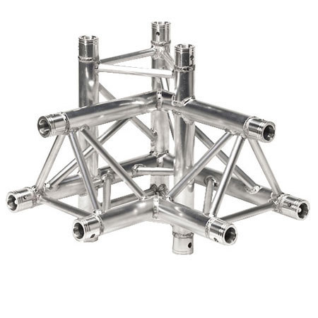 Global Truss 1.64' (0.5m) 4 Way 90 Degree Left Triangular Corner Apex Up