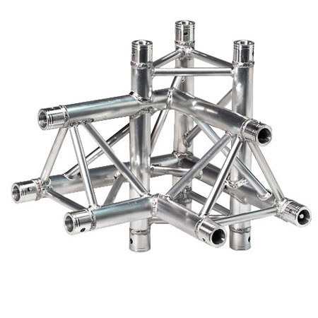 Global Truss 1.64' (0.5m) 4 Way 90 Degree Right Triangular Corner Apex Up