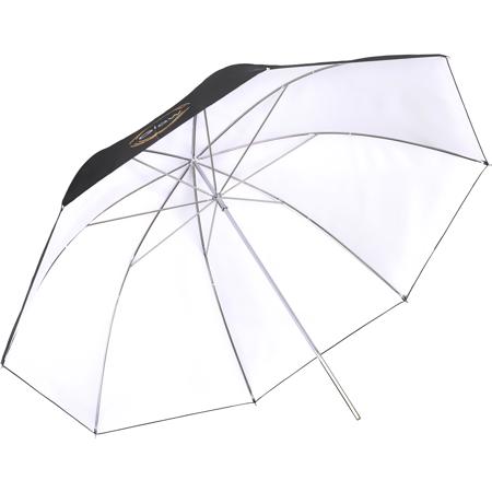 Glow 60" White Parabolic Umbrella with Black Back