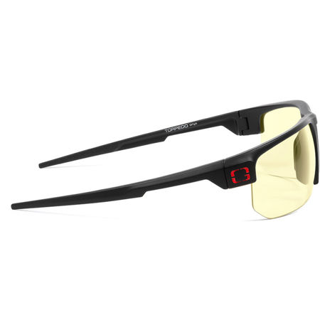 Gunnar Optiks Torpedo Gaming Glasses with Onyx Frame, Amber Tint Lens