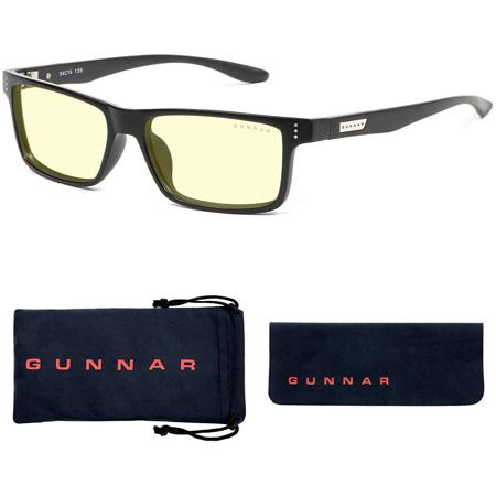 GUNNAR Vertex Gaming/Computer Glasses, Onyx Frame, Amber Tint
