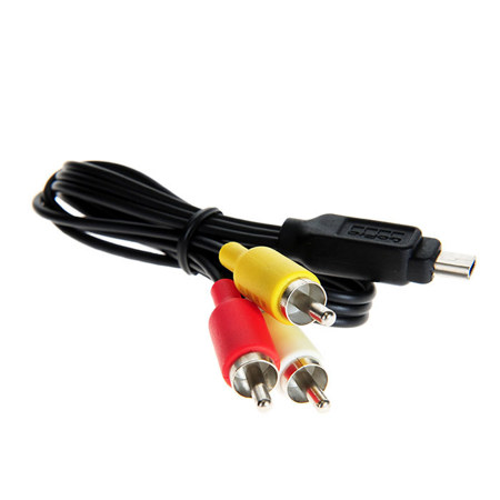 GoPro Mini USB to RCA Composite Cable for HERO4, HERO3+, HERO3 Cameras