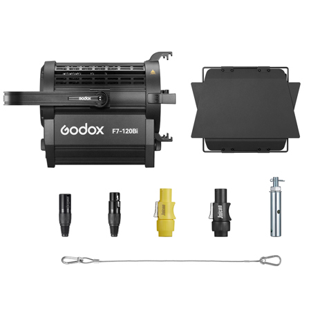 Godox F7-120 120W Bi-Color Fresnel Light, Hang Mount