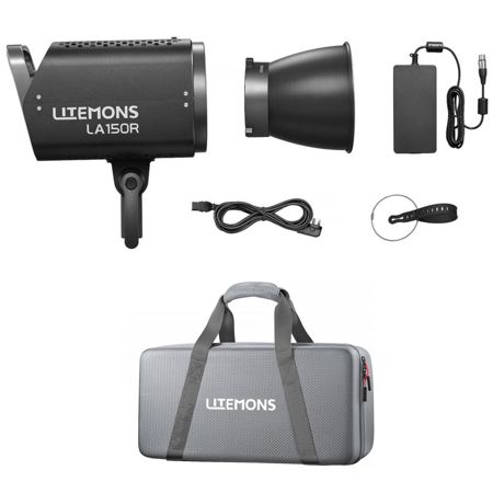 Godox Litemons LA150R RGB LED Monolight (Black, Travel Kit With Bag)