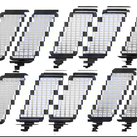 Godox 4 Pack LED64 Portable & Dimmable Continuous On Camera LED Panel Video Light for DSLR Cameras & Camcorders, 5500K-6500K Color Temperature