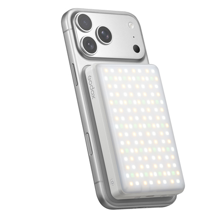 Godox MA5R Plus RGB LED Light and Magnetic Charging Power Bank White