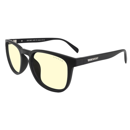 Gunnar Optiks Oakland Onyx Frame Amber Tint Glasses, GUNNAR-Focus