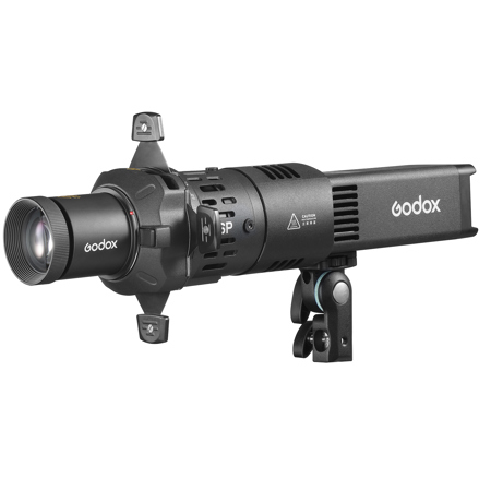 Godox RS100R Full-Color RGB LED Video Light Kit with SP36K Projection Attachment, 1800K-10000K, Built-In Battery, NFC App Pairing, DMX, Godox S-Mount