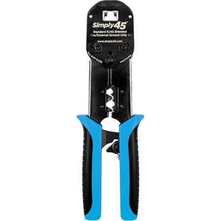 Go Simply Connect Universal RJ45 Crimp Tool for Standard WE/SS 8P8C Shielded with External Ground Only