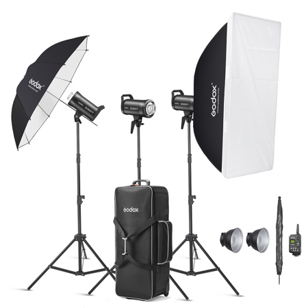 Godox SK300III-V Studio Flash Monolight (3 Light Kit)