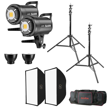 Godox SL-60 2x LED Video Light Kit (Daylight-Balanced) SL60W KIT