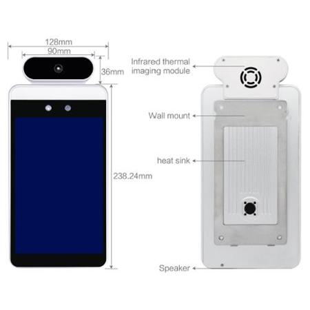 Goodview Dynamic Detection Display Temperature Scanner Kiosk with Wall Mount