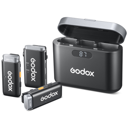 Godox WEC Kit2 2.4GHz Wireless Microphone System with Charging Case