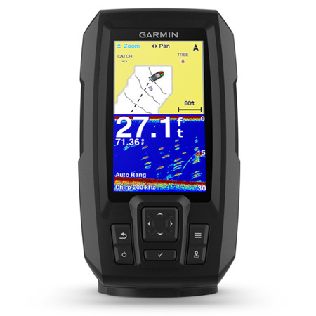 Garmin STRIKER Plus 4 with Dual-Beam Transducer 4" GPS Fishfinder with Quickdraw Contours Mapping Software