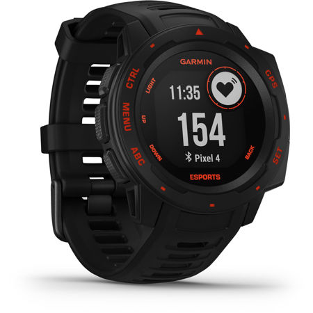 Garmin Instinct Esports Edition Multisports GPS Gaming Smartwatch, Black Lava
