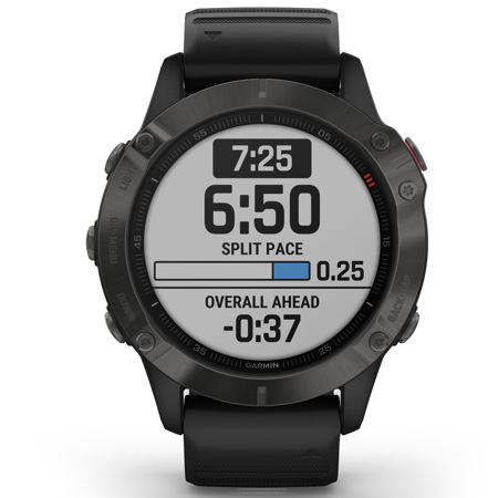 Garmin fenix 6 Sapphire Edition GPS Smartwatch, Carbon Gray with Black Band