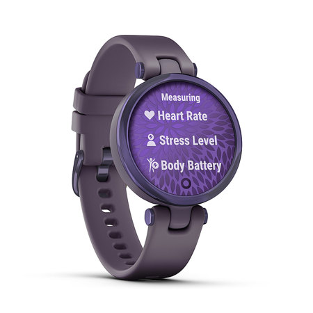 Garmin Lily GPS Smartwatch, Midnight Orchid Bezel,Deep Orchid Case,Silicone Band