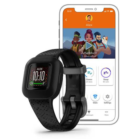 Garmin vivofit jr. 3 Fitness Tracker, Black Cosmic