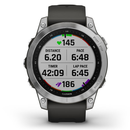 【新品未使用品】GARMIN FENIX 7 腕時計(デジタル)チタンバント仕様 Garmin fenix 7 47mm Multisport GPS Smartwatch, Silver with