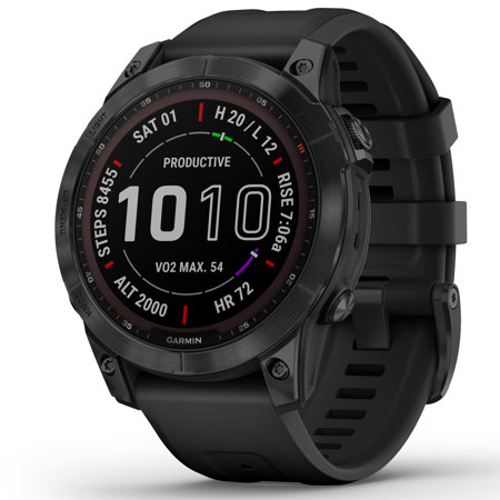Garmin fenix 7 Sapphire Solar 47mm Multisport GPS Smartwatch, Black DLC Titanium with Black Band Garmin fenix 7 Sapphire Solar 47mm Multisport GPS Smartwatch, Black DLC Titanium with Black Band