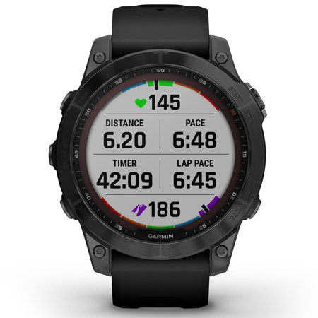 Garmin fenix 7 Sapphire Solar 47mm GPS Smartwatch, Black DLC