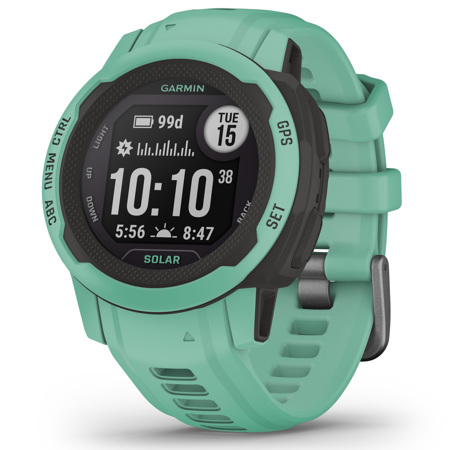 Garmin Instinct 2S Solar Standard Edition 40mm Rugged GPS Smartwatch, Neo Tropic