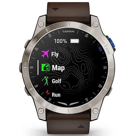 Garmin D2 Mach 1 GPS Aviator Smartwatch with Oxford Brown Leather Band