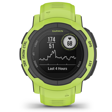Garmin Instinct 2 Standard Edition 45mm Rugged GPS Smartwatch, Electric Lime