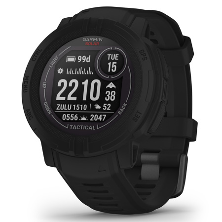 Garmin Instinct 2 Solar Tactical Edition 45mm Rugged GPS Smartwatch, Black