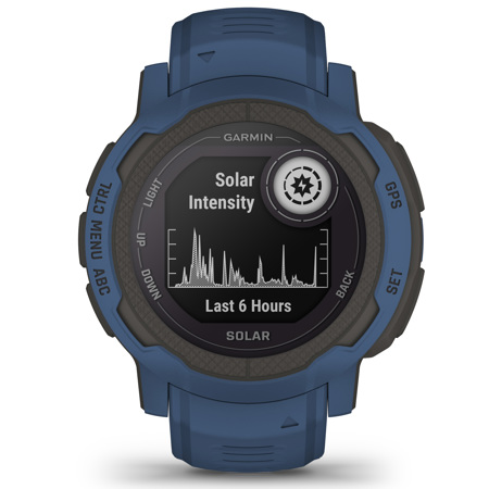 Garmin Instinct 2 Solar Standard Edition 45mm Rugged GPS Smartwatch, Tidal Blue